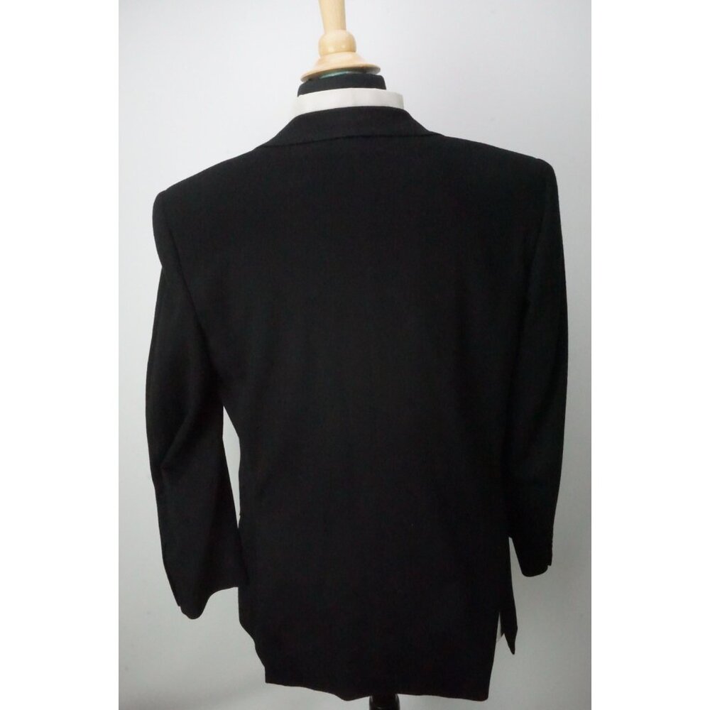 Trussini Solid Black Loro Piana Doeskin Wool Sport Coat Jacket Sz 40R - Picture 5 of 9
